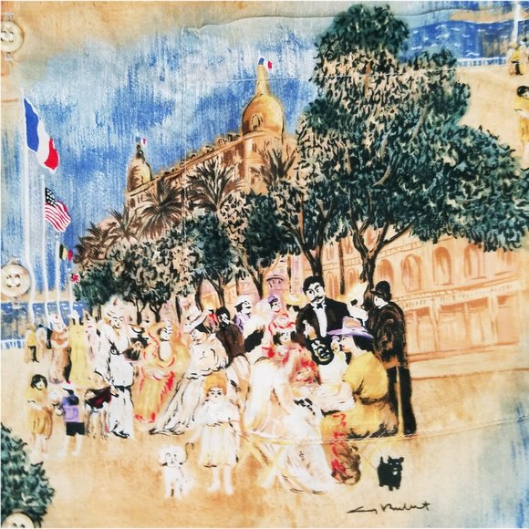 REYN SPOONER GUY BUFFET Collectiion Vintage Mens Button Shirt French Riviera - Picture 4 of 10